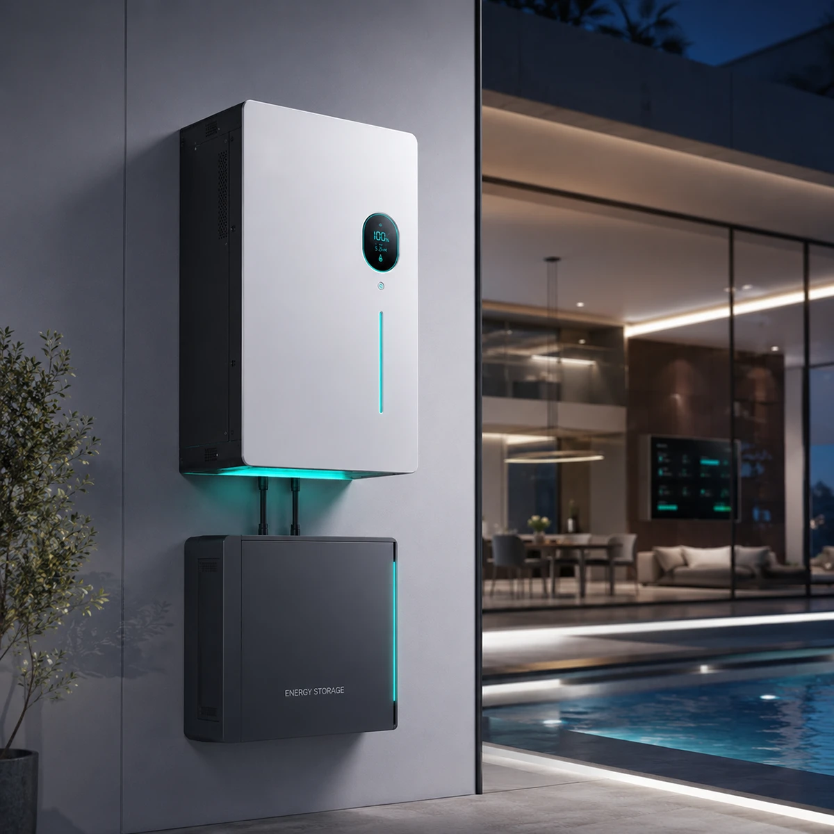 Residential battery storage cabinet